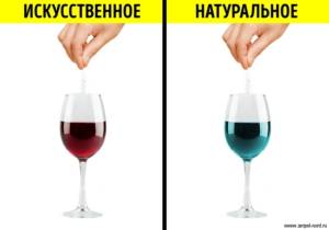 Вино настоящее и поддельное-определить,